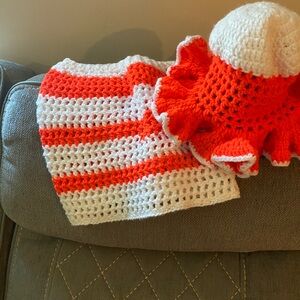 Mesh hat and matching skirt